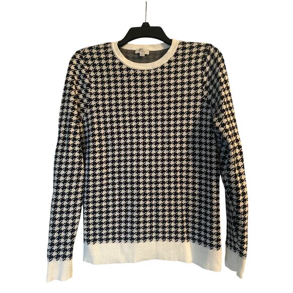 Kim Rogers Sweaters - EUC Vintage Kim Rogers Houndstooth Check Sweater Black/White Size Petite Large